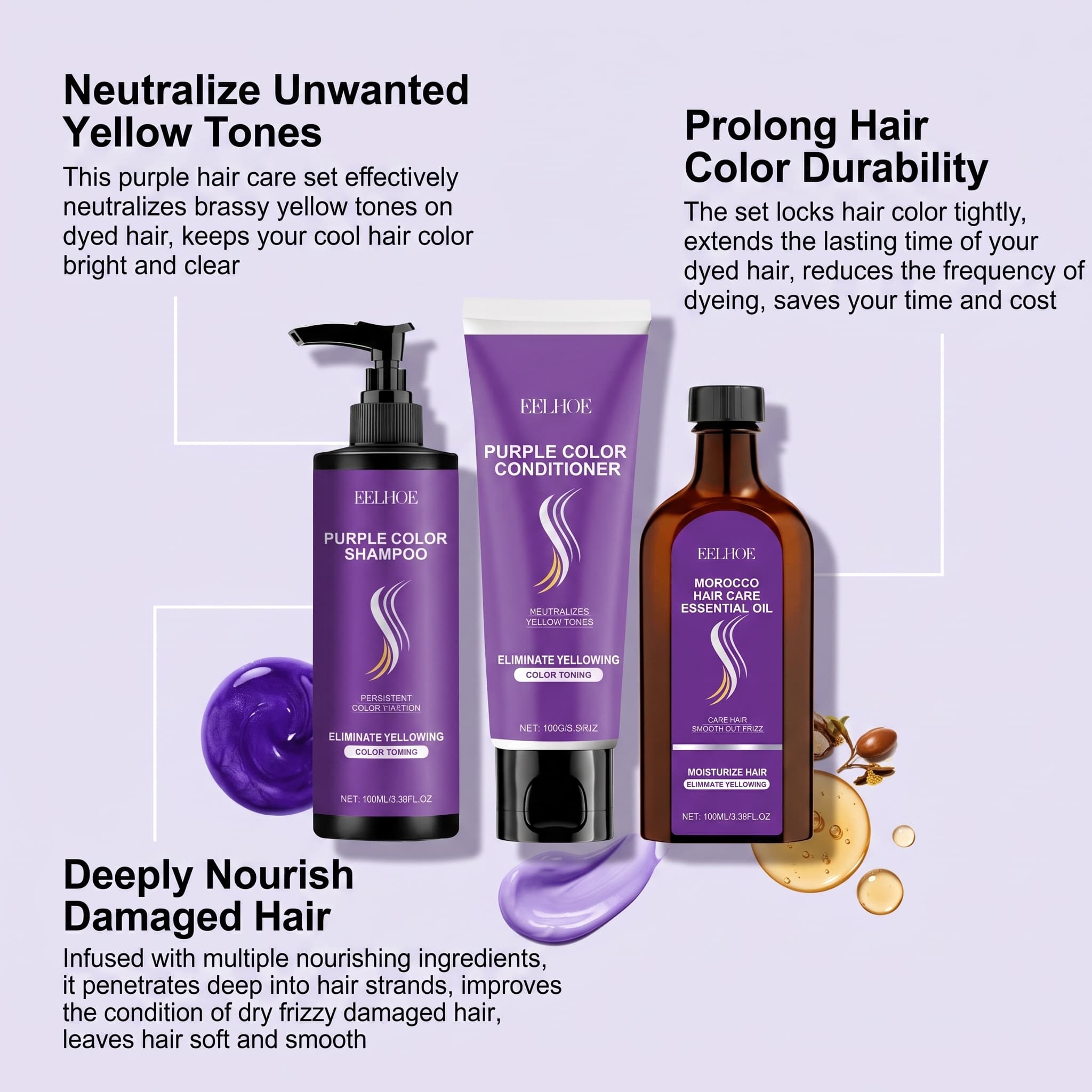 Ensemble shampoing violet avec - Hair Care Products avis et prix